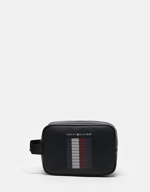 Tommy Hilfiger - Foundation - Sort toilettaske med striber