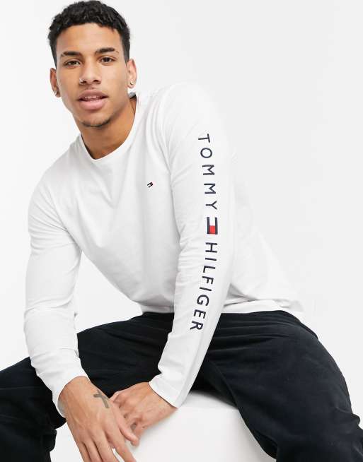 White long sleeve shop tommy hilfiger top