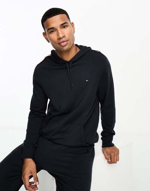 Tommy Hilfiger - Gebreid sweatshirt met logo in donkerblauw