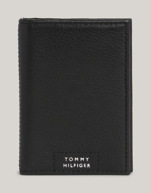 Tommy Hilfiger – Geldbörse mit faltbarem Design in Schwarz