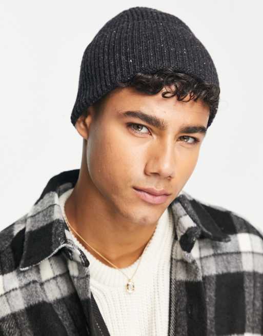 Tommy Hilfiger - Geribbelde beanie in zwart met zijstreep, 4 van 4