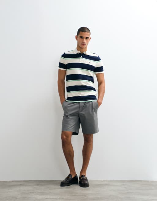 Tommy Hilfiger - Gestreept regular-fit poloshirt in marineblauw en wit, 2 van 7
