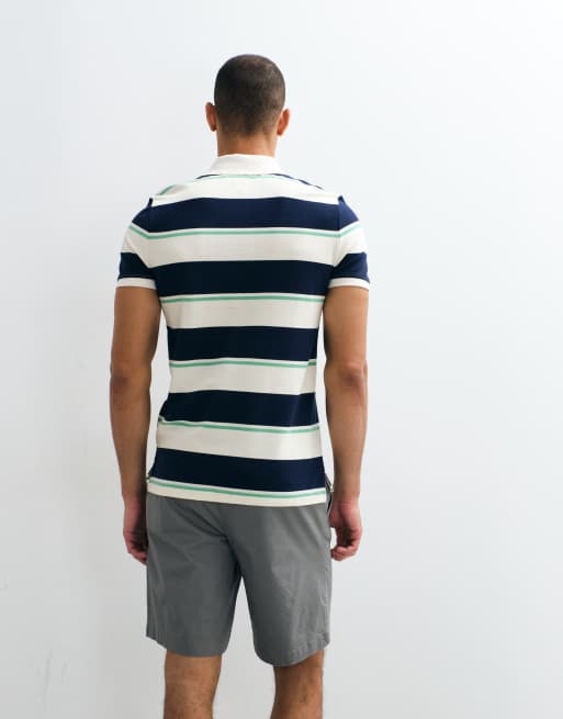 Tommy Hilfiger - Gestreept regular-fit poloshirt in marineblauw en wit, 4 van 7