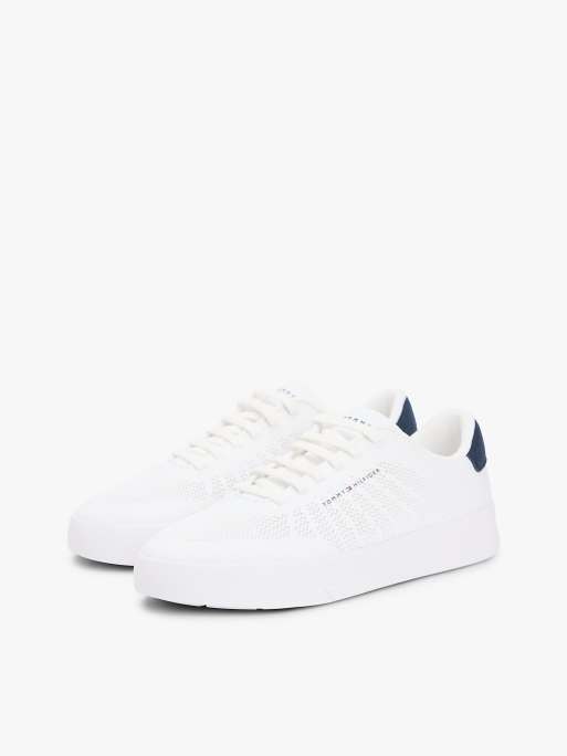 Tommy Hilfiger – Gestrickte Court-Sneaker in Weiß mit Logo, 2 von 5