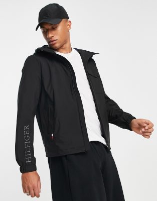 Tommy Hilfiger tech hooded jacket in black - ASOS Price Checker