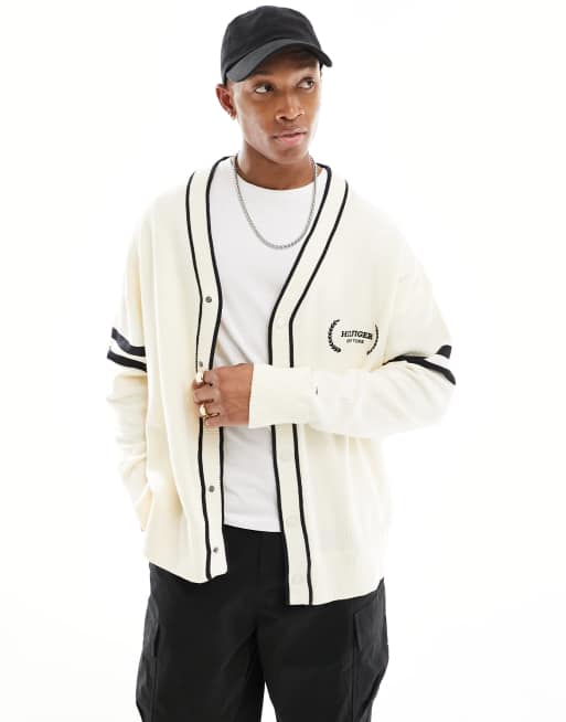 Tommy Hilfiger - Gilet à liserés - Blanc