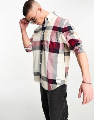 Tommy Hilfiger global check shirt in ivory