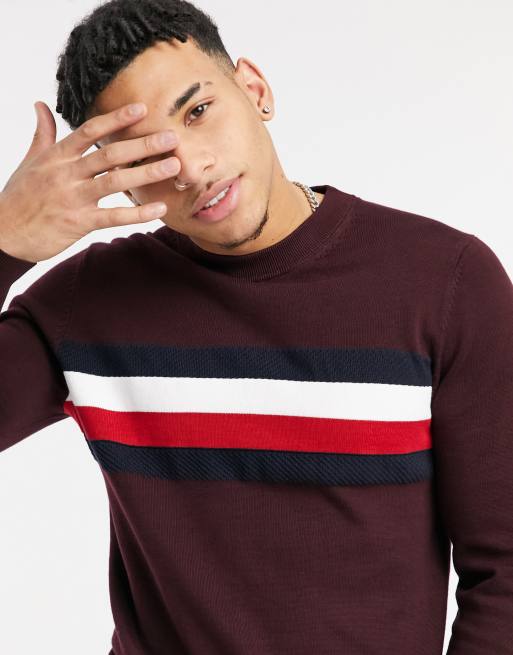 Burgundy tommy hilfiger on sale sweater