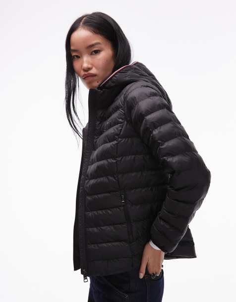 Tommy Hilfiger - Global - Gewatteerd gestreept jack in zwart - view 1