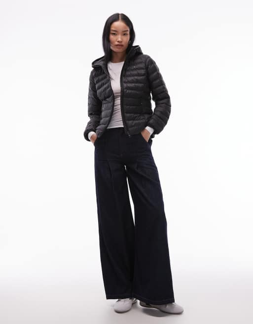 Tommy Hilfiger - Global - Sort jakke med polstring og striber, 4 af 4