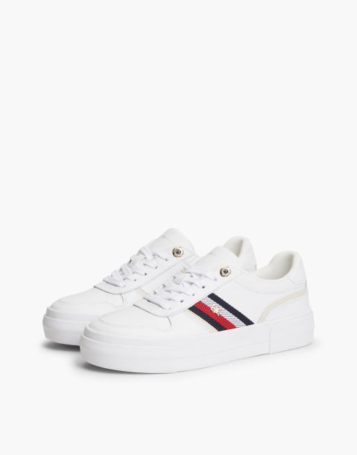 Tommy Hilfiger Global Stripe baskets à plateforme blanches, 2 de 7