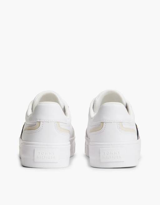 Tommy Hilfiger Global Stripe baskets à plateforme blanches, 4 de 7