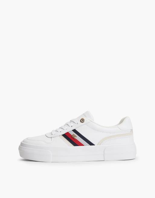 Tommy Hilfiger Global Stripe baskets à plateforme blanches, 7 de 7