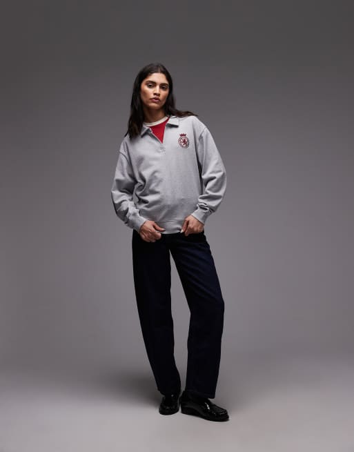 Tommy Hilfiger - Gråmeleret lounge-sweatshirt med våbenskjoldslogo, 2 af 4
