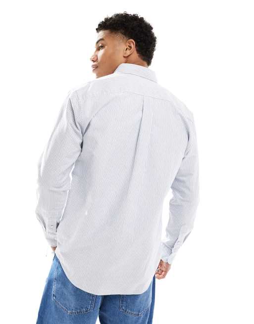 Tommy Hilfiger – Granatowa koszula oxford o regularnym kroju w paski, 3 z 4