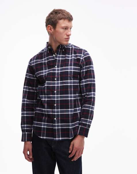 Tommy Hilfiger – Granatowa koszula oxford w kratę - view 1