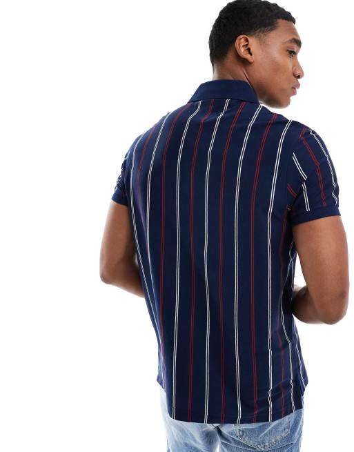 Tommy Hilfiger – Granatowa koszulka polo w białe paski, 4 z 4