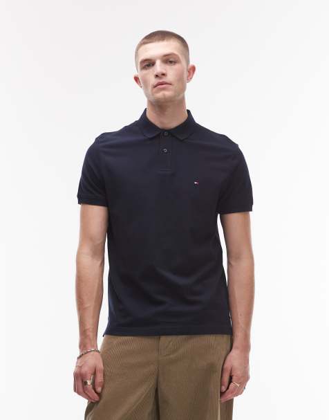 Tommy Hilfiger contrast collar polo in navy