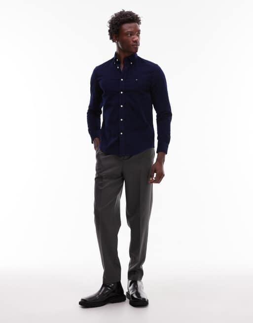 Tommy Hilfiger – Granatowa koszulka sztruksowa, 2 z 5