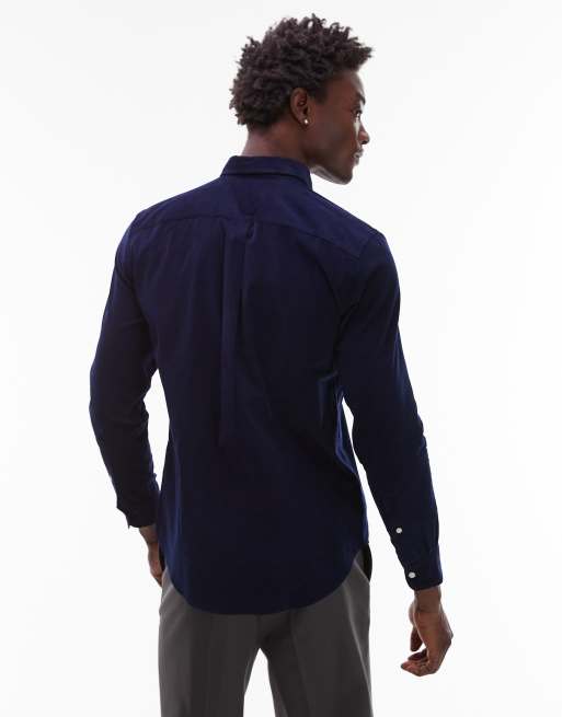 Tommy Hilfiger – Granatowa koszulka sztruksowa, 3 z 5