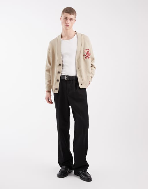 Tommy Hilfiger - Grofgebreid vest in beige, 2 van 5
