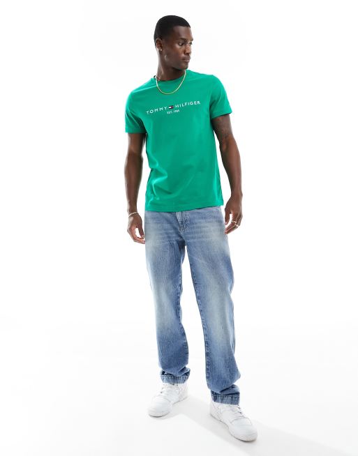 Tommy Hilfiger – Grön t-shirt med logga
