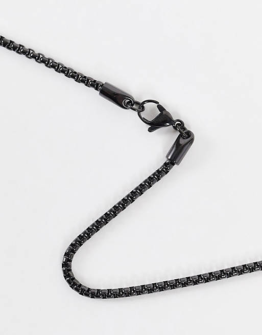 Tommy Hilfiger – Halskette aus Edelstahl mit Stangen-Anhänger in  metallischem Blaugrau | ASOS