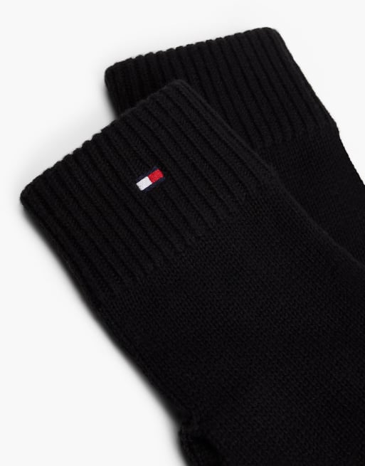 Tommy Hilfiger Handschuhe mit Hilfiger-Flaggenstickerei in Schwarz, 2 von 3