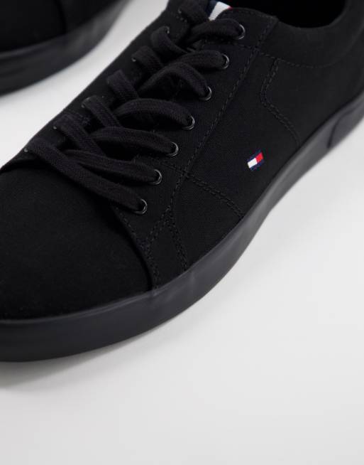 Foragt krøllet ler Tommy Hilfiger harlow canvas sneakers in black | ASOS