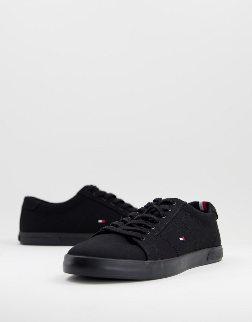 Tommy Hilfiger harlow canvas trainers in black
