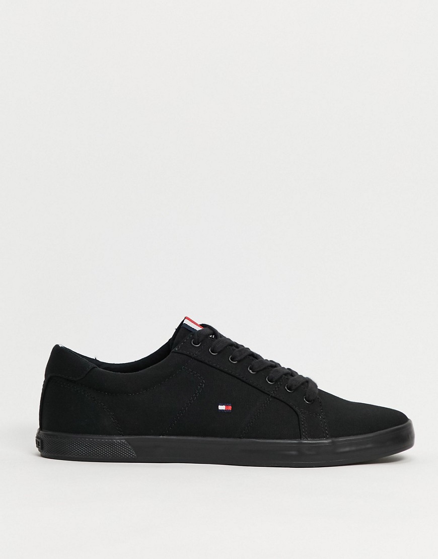 Tommy Hilfiger harlow trainer in black with small flag logo