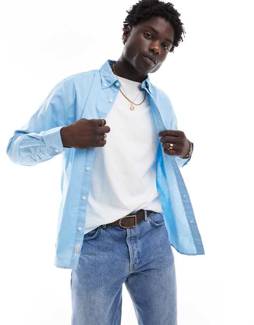 Tommy Hilfiger – Hemd in Blau mit normalem Schnitt