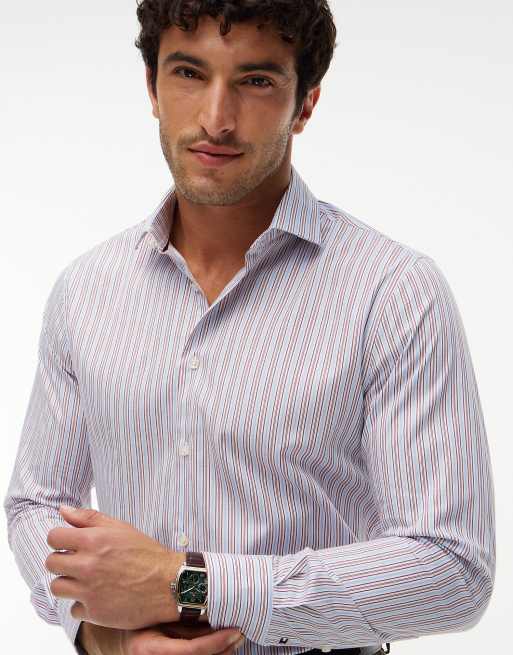 Tommy Hilfiger Hemd mit New York-Label, Slim Fit und Flex-Kragen in Mehrfarbig, 3 von 6