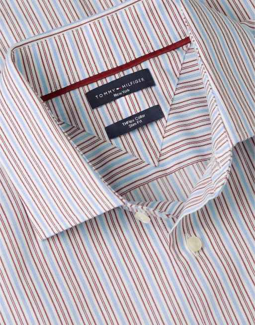 Tommy Hilfiger Hemd mit New York-Label, Slim Fit und Flex-Kragen in Mehrfarbig, 6 von 6