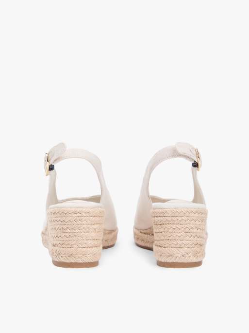 Tommy Hilfiger – Hemp – Espadrilles in Beige mit Fersenriemen und Keilabsatz, 4 von 6