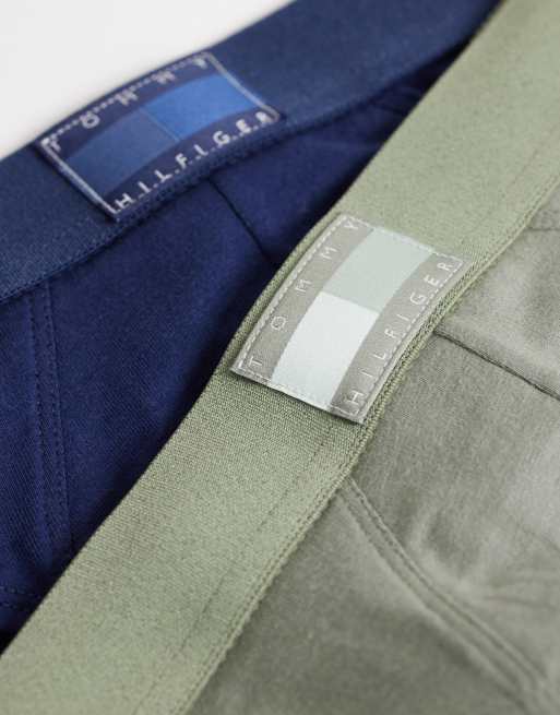 Tommy Hilfiger Heritage 3 pack briefs in blue/cream/khaki, 3 of 3