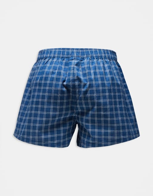 Tommy Hilfiger Heritage 3 pack woven boxers in blue check/red/stripes, 3 of 3