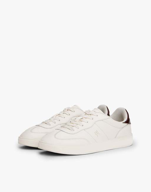 Tommy Hilfiger - Heritage - Baskets en cuir brillant - Beige
