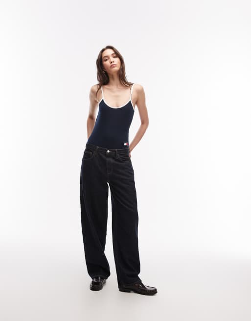 Tommy Hilfiger - Heritage - Body blu navy a coste, 3 di 4
