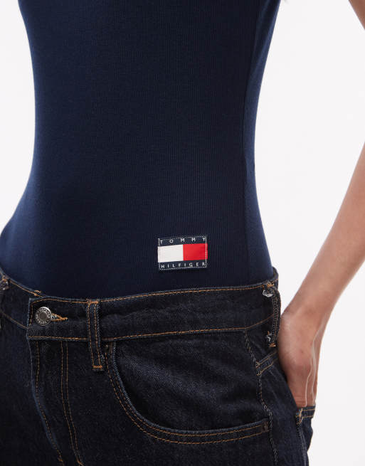 Tommy Hilfiger - Heritage - Body blu navy a coste, 4 di 4