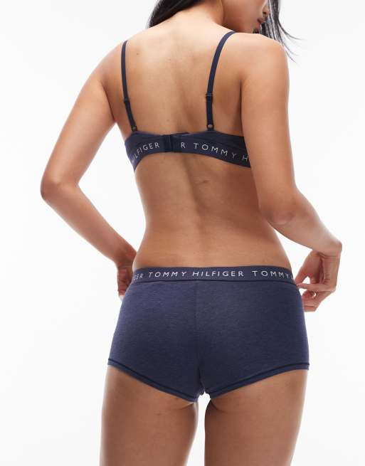 Tommy Hilfiger heritage boy shorts in navy heather, 2 of 4
