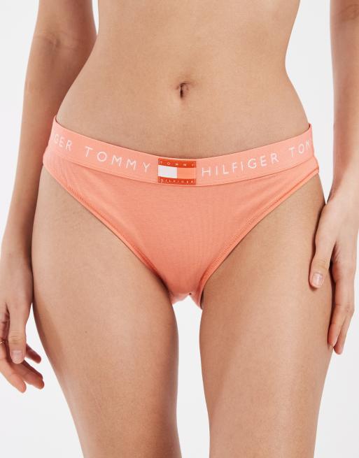 Tommy Hilfiger – Heritage – Brzoskwiniowe bawełniane figi o kroju bikini