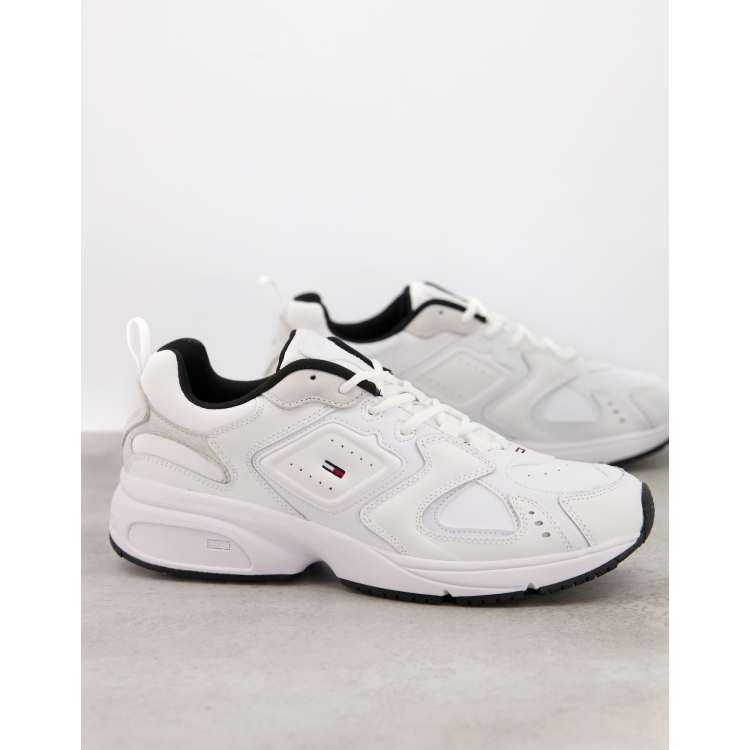 Tommy Hilfiger heritage chunky tommy jeans trainers in white ASOS