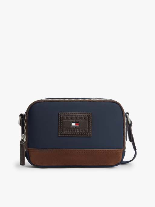 Tommy Hilfiger Heritage colour-blocked crossbody camera bag in dark blue