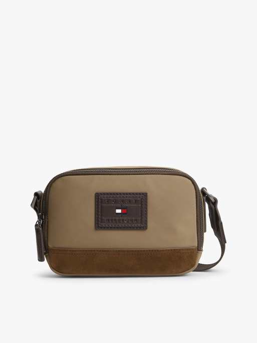 Tommy Hilfiger Heritage colour-blocked crossbody camera bag in light brown