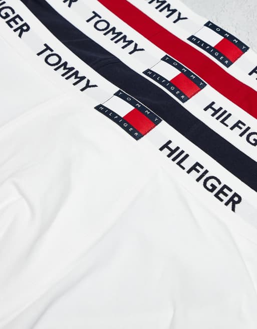 Tommy Hilfiger - Heritage - Confezione da 3 paia di boxer aderenti blu navy, rossi e bianchi, 3 di 3