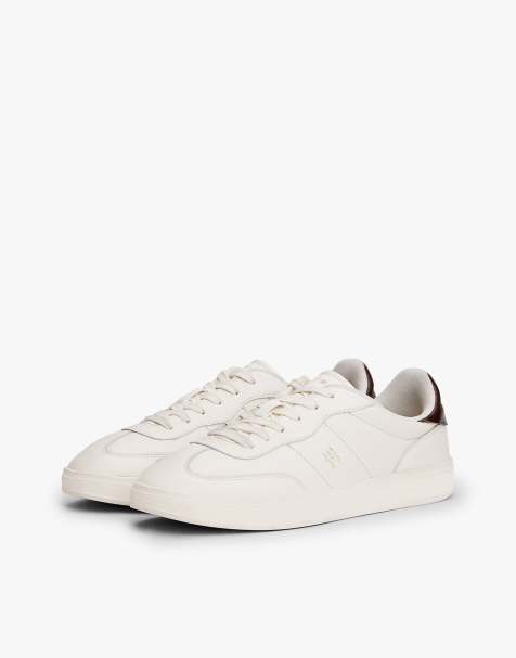 Tommy Hilfiger – Heritage – Glänzende Sneaker aus Leder in Beige - view 1