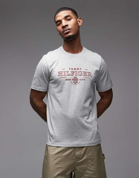 Tommy Hilfiger – Heritage – Grå t-shirt med tryck - view 1