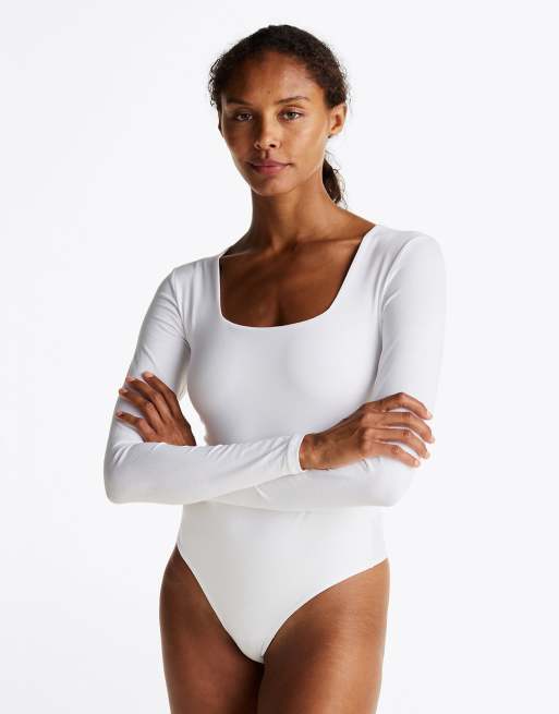 Tommy Hilfiger – Heritage – Langärmliger Body in Weiß