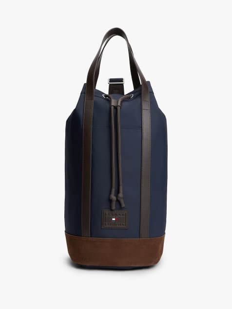 Tommy Hilfiger Heritage logo patch sling bag in dark blue - view 1